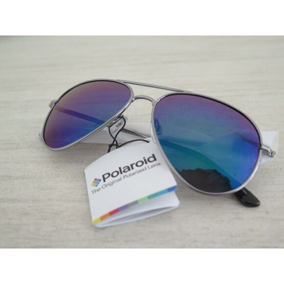 POLAROID P4139B Aviator Blue Green Mirror Mens Sunglasses Polarized - Picture 3 of 12